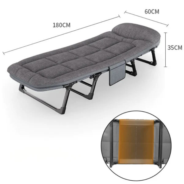 Giường ngủ văn phòng gấp gọn kèm đệm thông minh Trọng tải 100Kg- có sẵn bản 180cm*60cm
